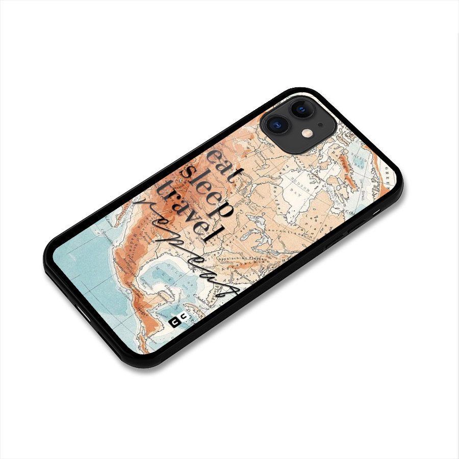 Travel Repeat Glass Back Case for iPhone 11