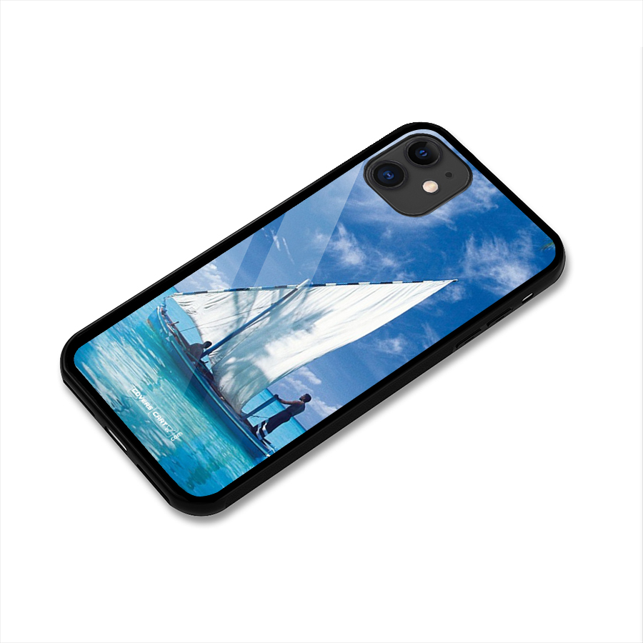 Travel Ship Glass Back Case for iPhone 11