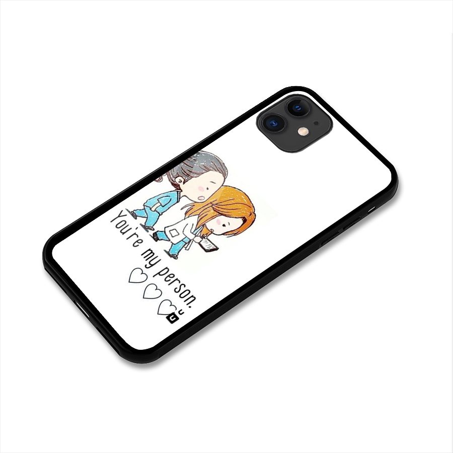 Two Friends In Coat Glass Back Case for iPhone 11