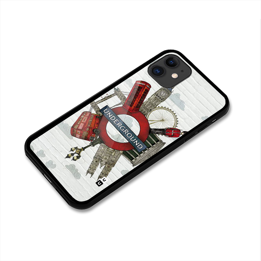 Underground Design Glass Back Case for iPhone 11