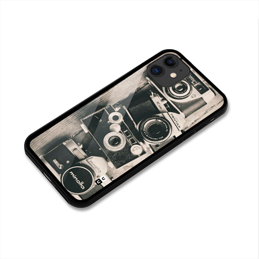 Vintage Style Shutter Glass Back Case for iPhone 11