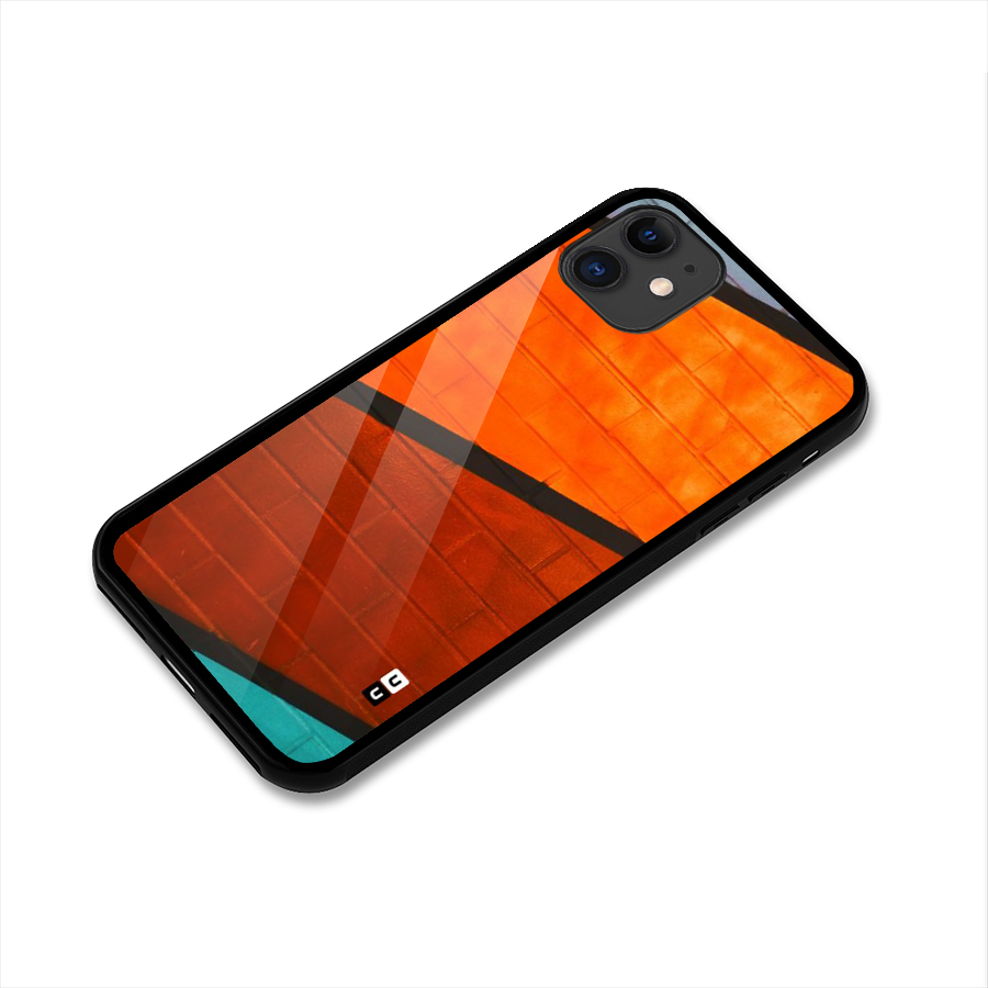 Wall Diagonal Stripes Glass Back Case for iPhone 11