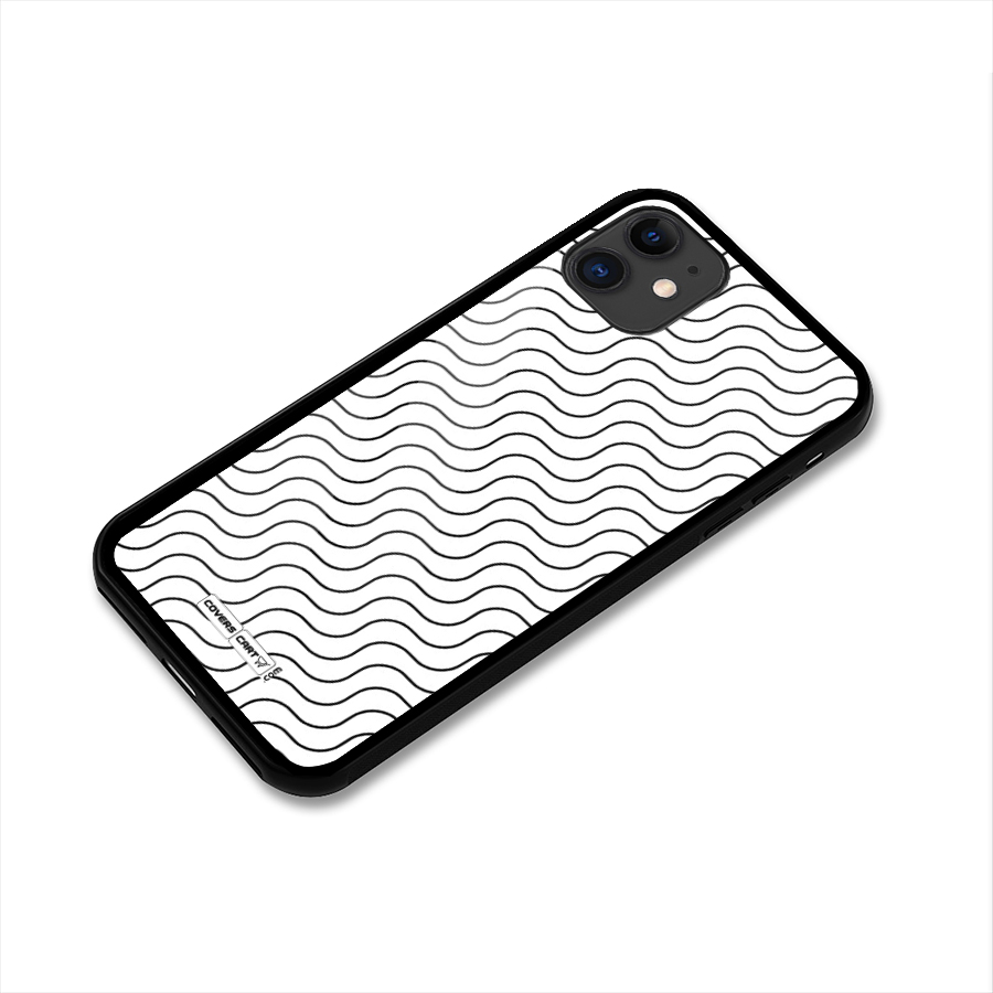Wavy Pattern Glass Back Case for iPhone 11