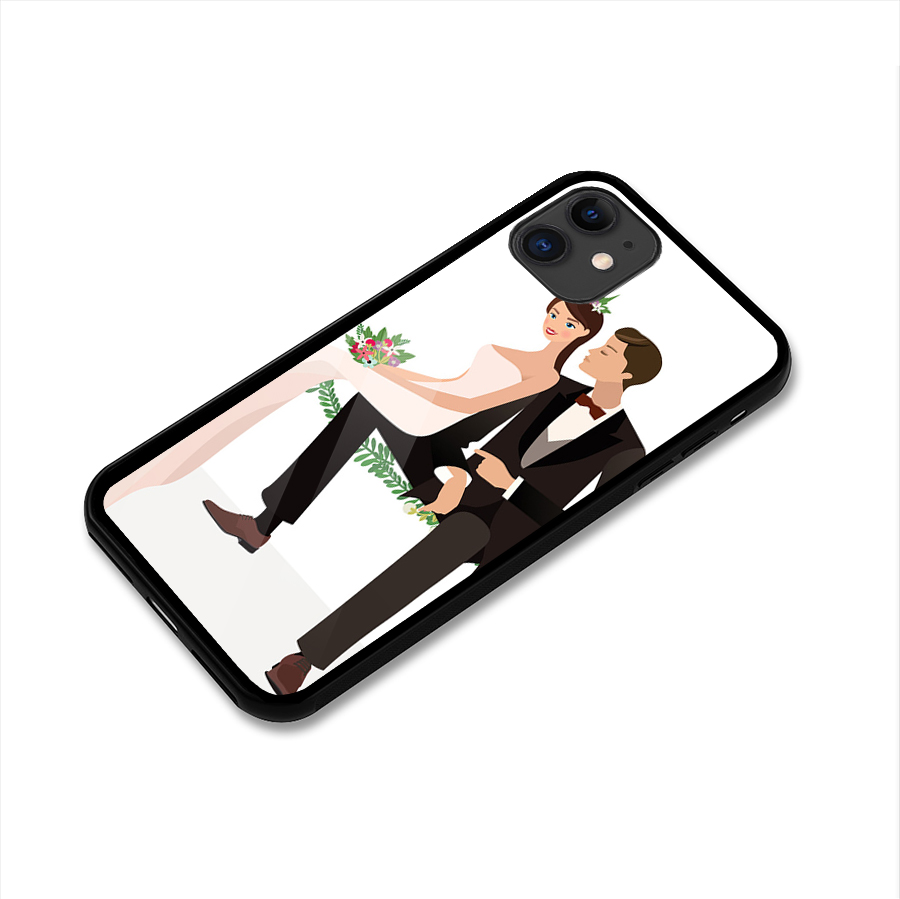 Wedding Couple Glass Back Case for iPhone 11