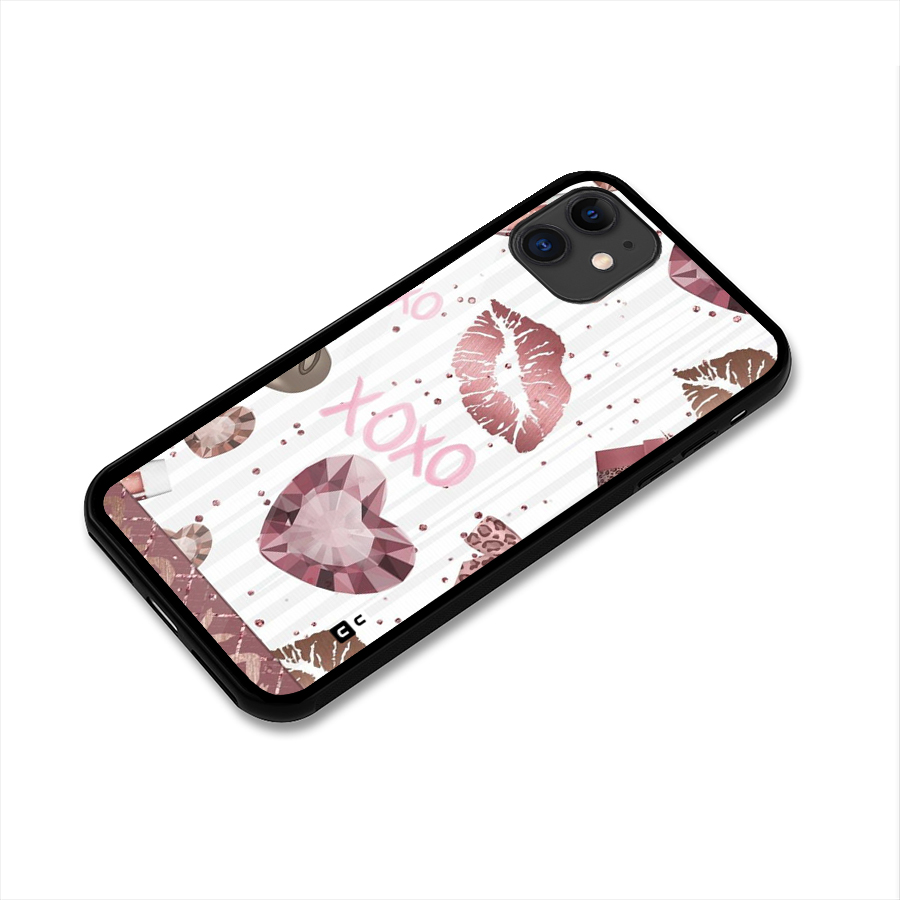 Wine Lip xoxo Glass Back Case for iPhone 11