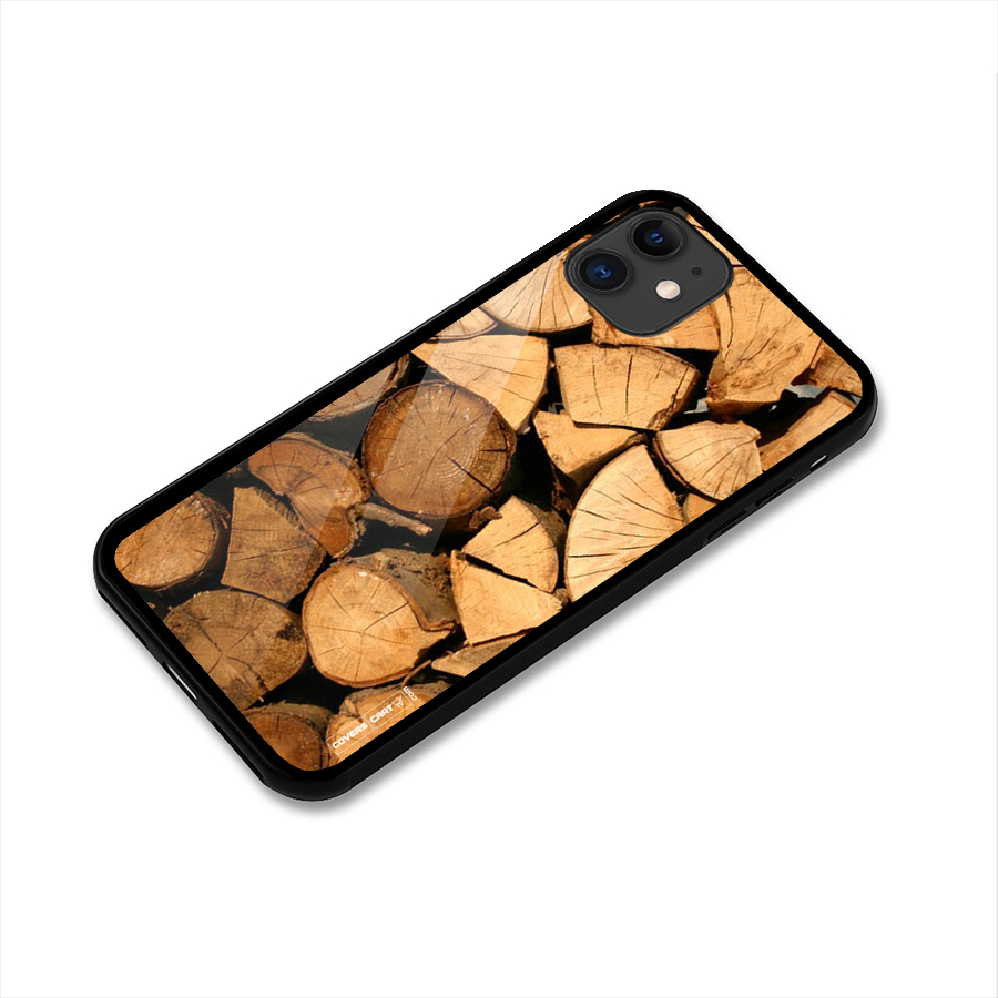 Wooden Logs Glass Back Case for iPhone 11