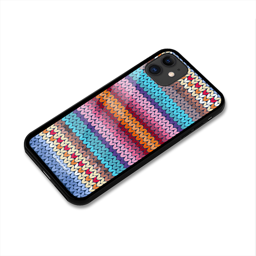 Woolen Glass Back Case for iPhone 11