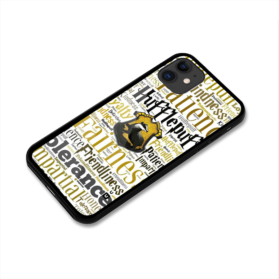 Yellow Fairness Glass Back Case for iPhone 11