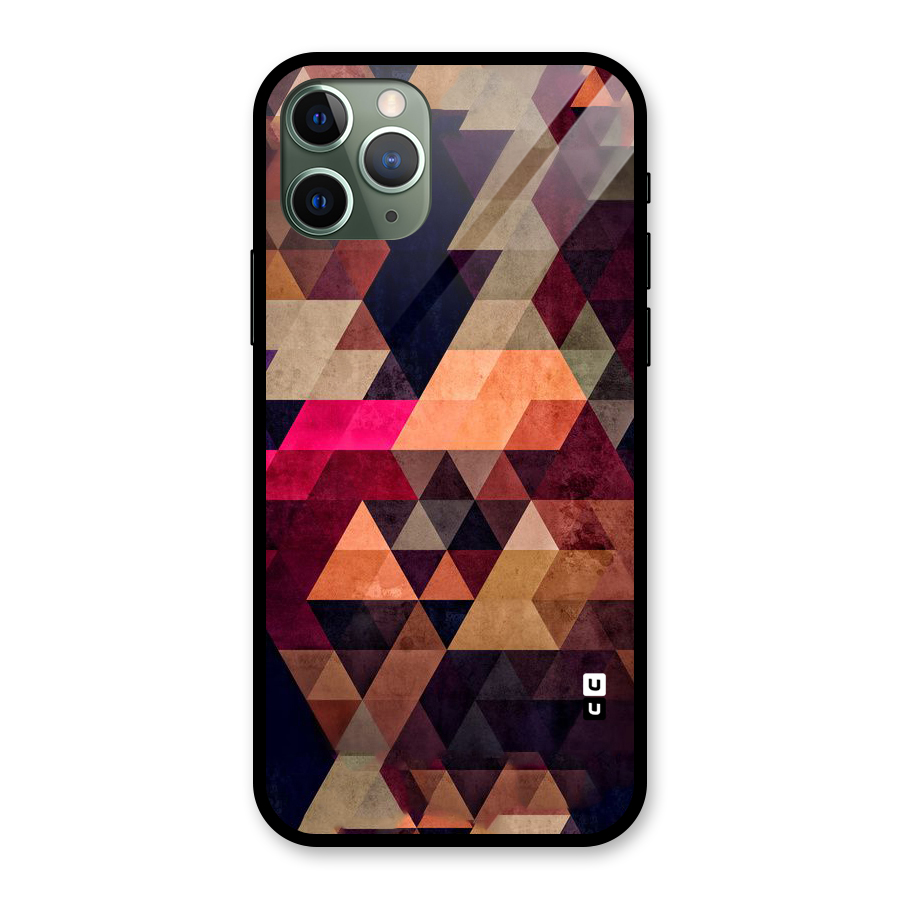Abstract Beauty Triangles Glass Back Case for iPhone 11 Pro