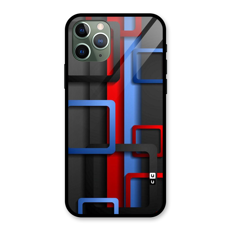 Abstract Box Glass Back Case for iPhone 11 Pro