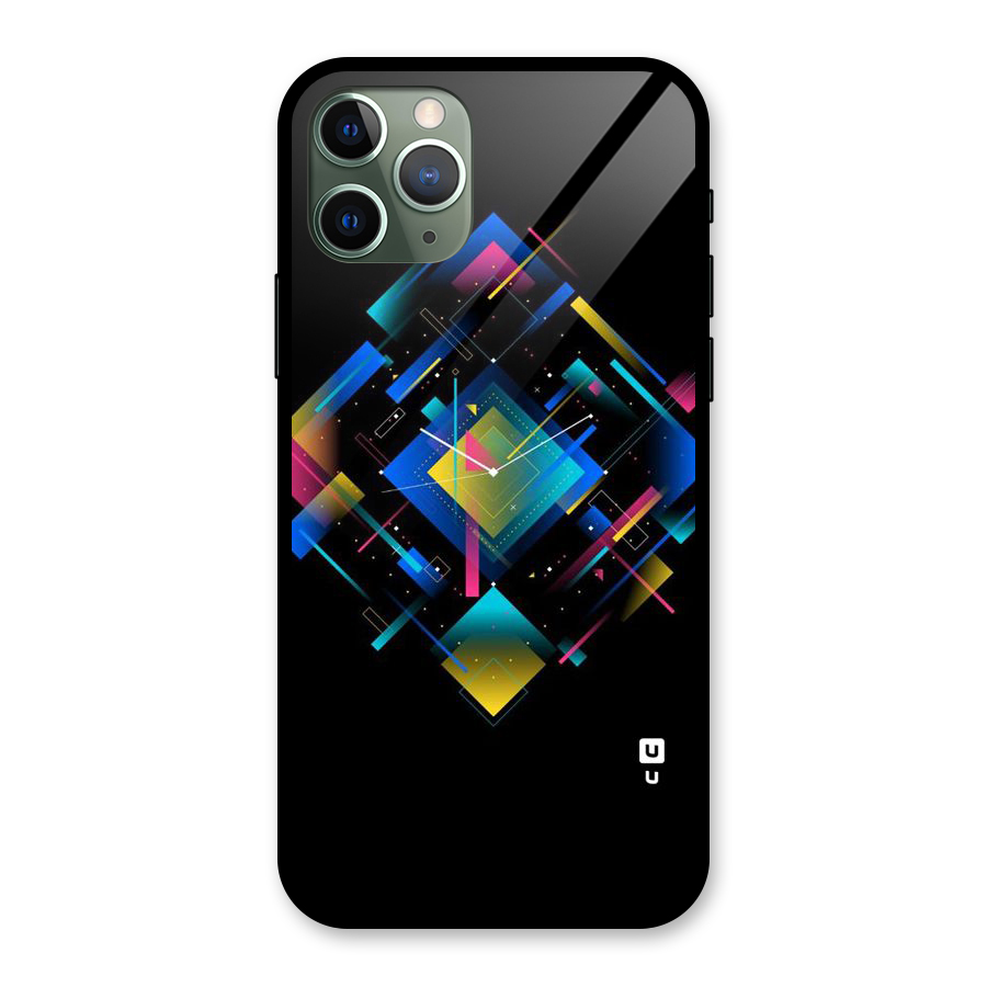 Abstract Clock Glass Back Case for iPhone 11 Pro