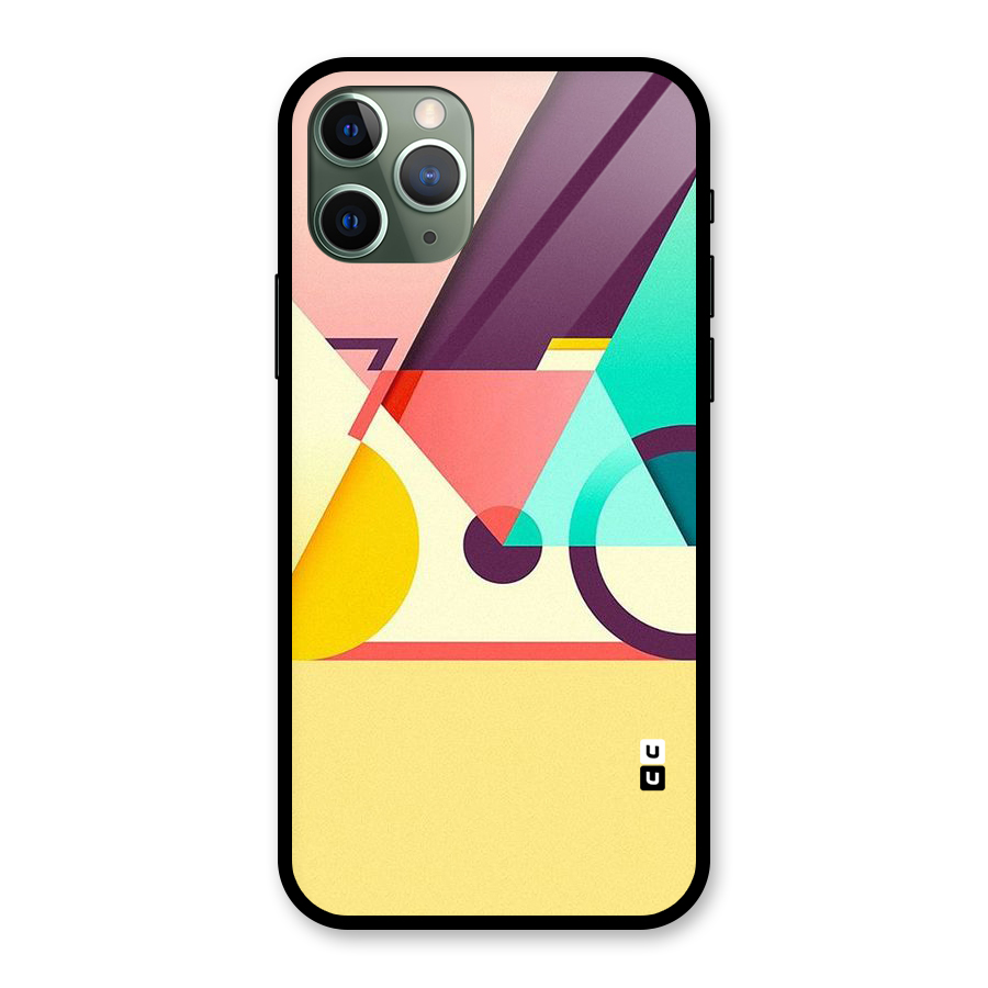 Abstract Cycle Glass Back Case for iPhone 11 Pro