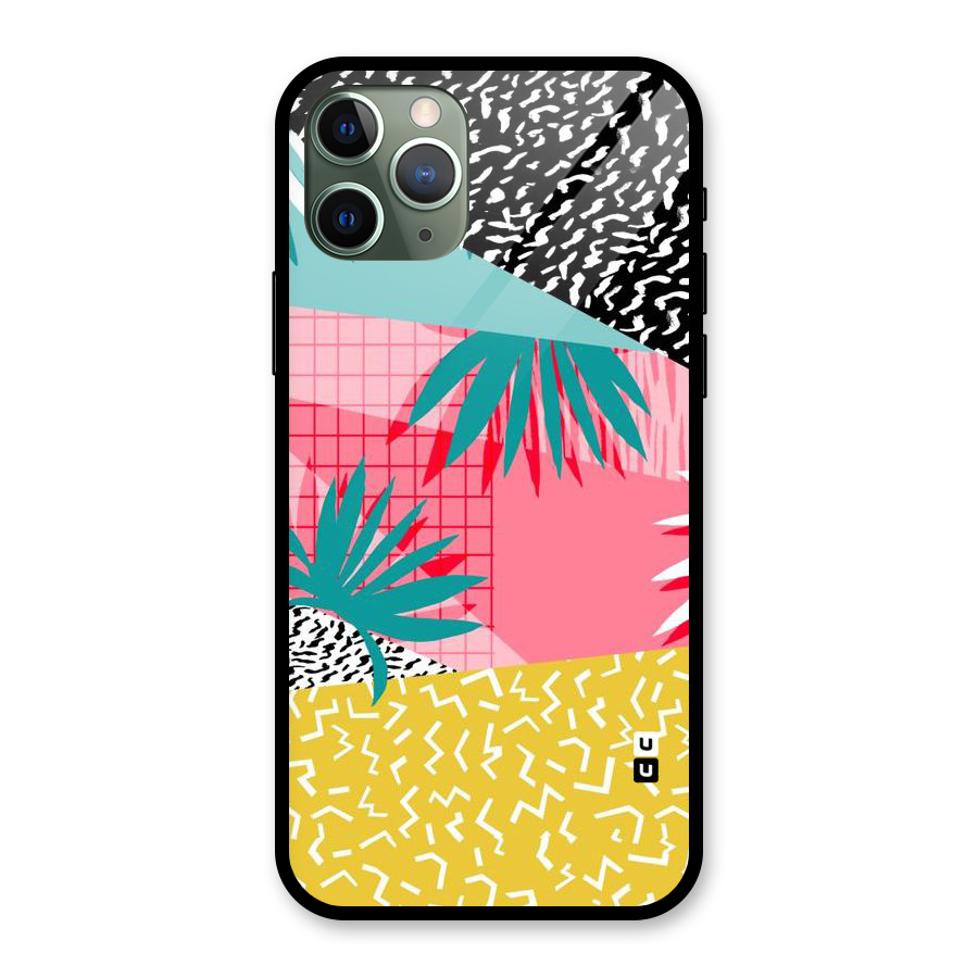 Abstract Grass Hues Glass Back Case for iPhone 11 Pro