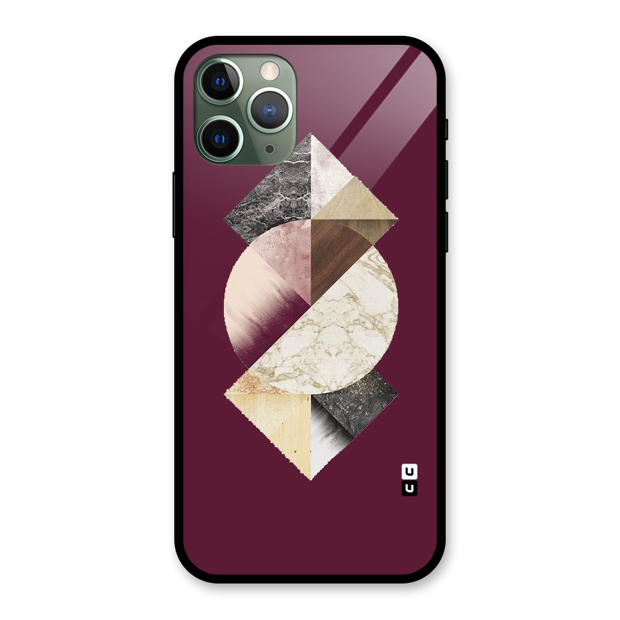 Abstract Marble Pattern Glass Back Case for iPhone 11 Pro