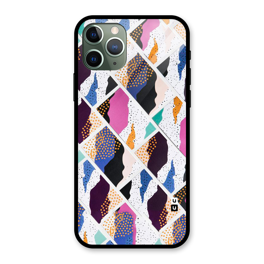 Abstract Polka Glass Back Case for iPhone 11 Pro