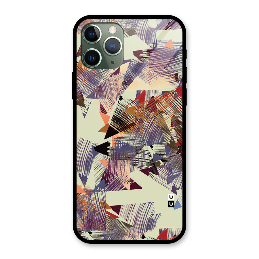 Abstract Sketch Glass Back Case for iPhone 11 Pro