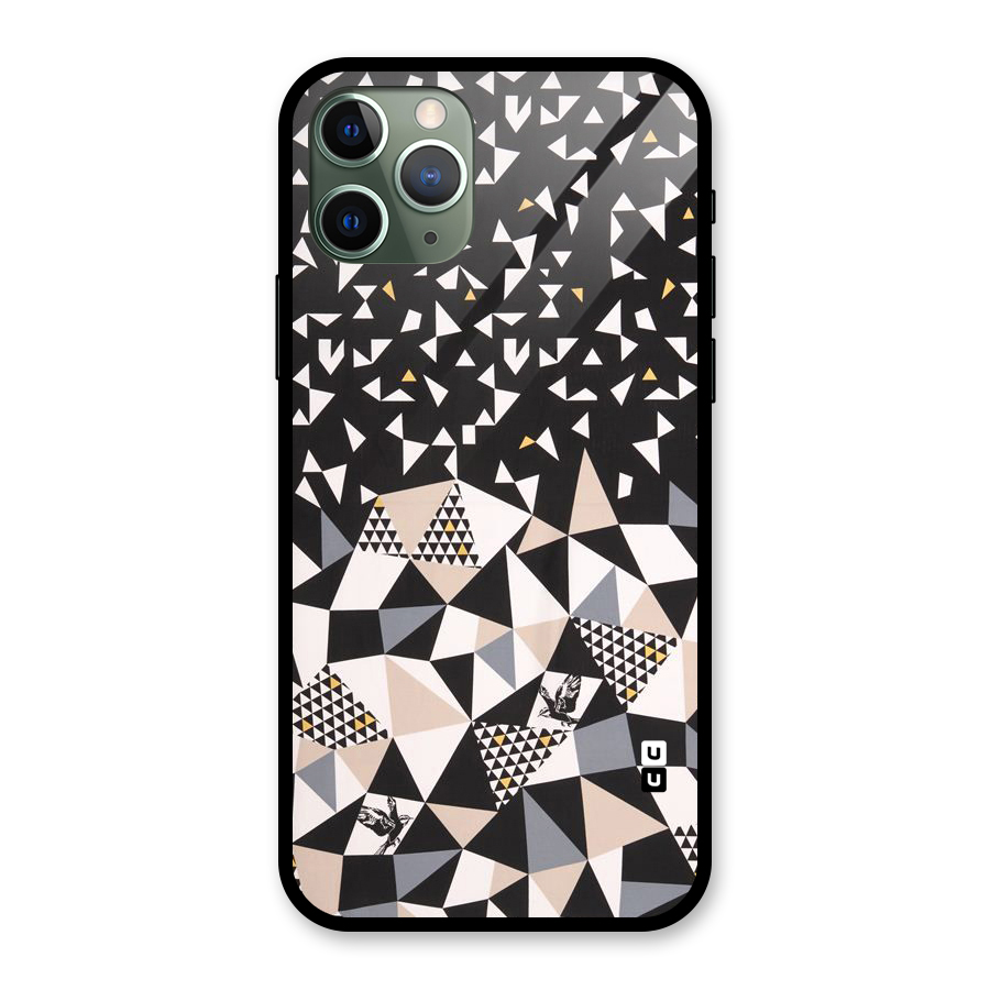 Abstract Varied Triangles Glass Back Case for iPhone 11 Pro
