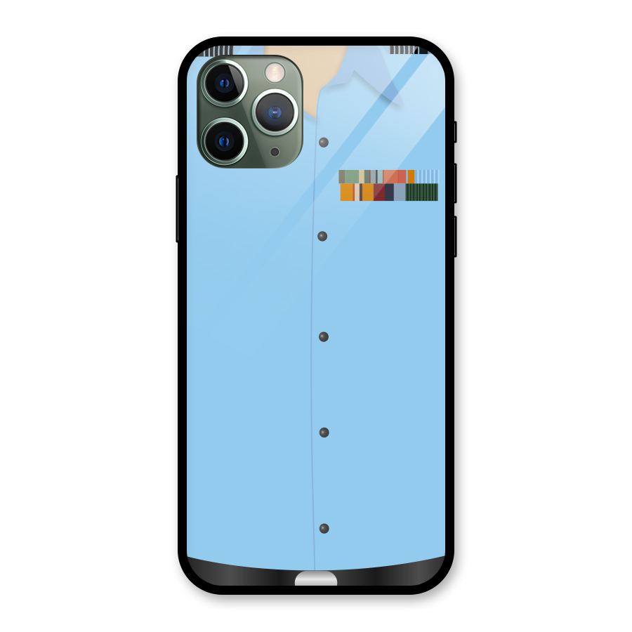 Air Force Uniform Glass Back Case for iPhone 11 Pro
