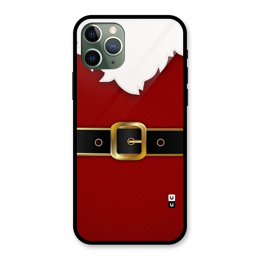 Black Belt Design Glass Back Case for iPhone 11 Pro