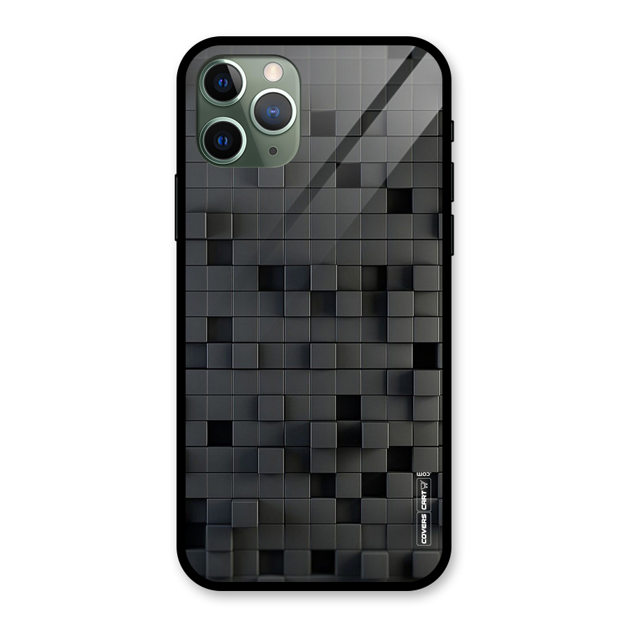 Black Bricks Glass Back Case for iPhone 11 Pro