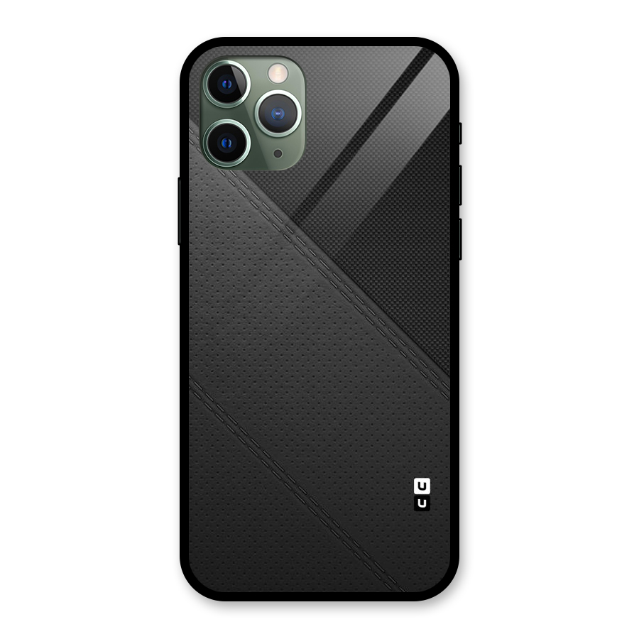 Black Polka Stripe Glass Back Case for iPhone 11 Pro