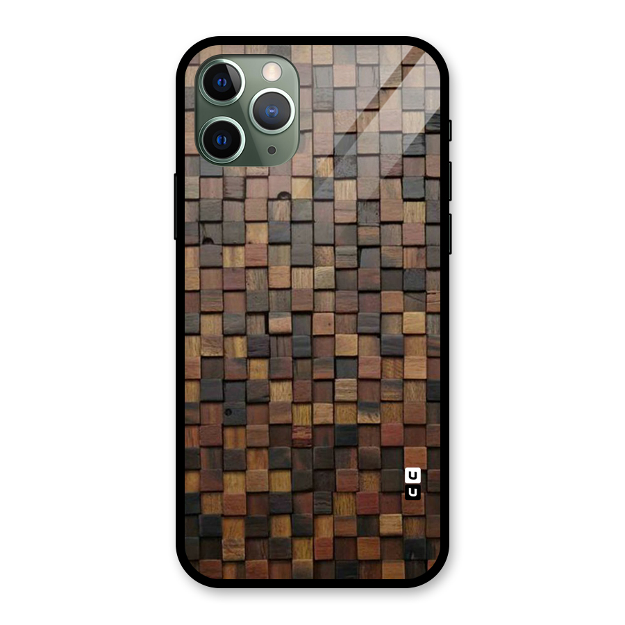 Blocks Of Wood Glass Back Case for iPhone 11 Pro