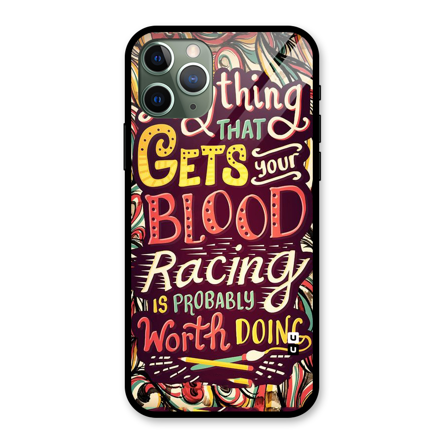 Blood Racing Glass Back Case for iPhone 11 Pro
