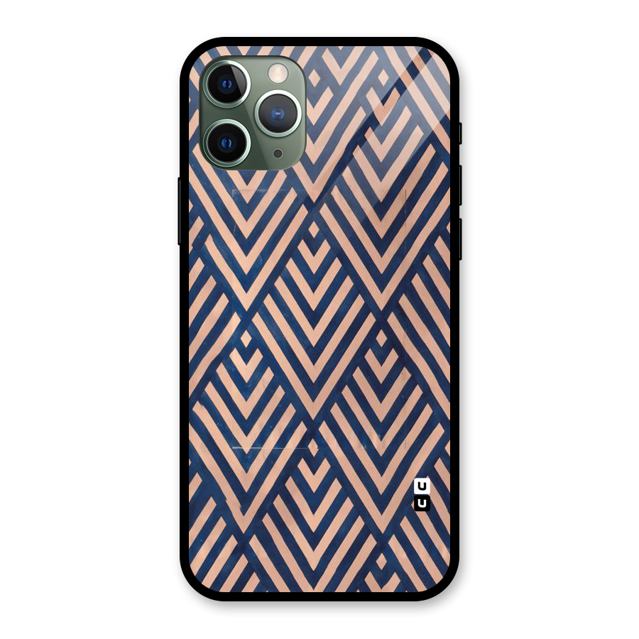 Blue Peach Glass Back Case for iPhone 11 Pro