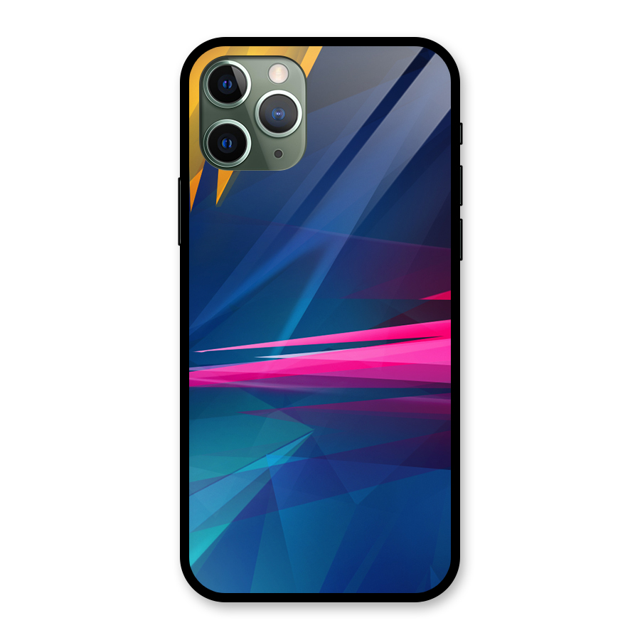 Blue Red Abstract Glass Back Case for iPhone 11 Pro