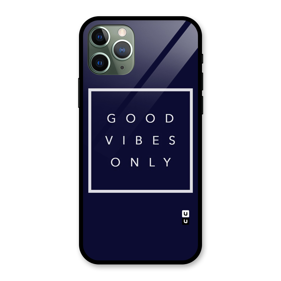 Blue White Vibes Glass Back Case for iPhone 11 Pro