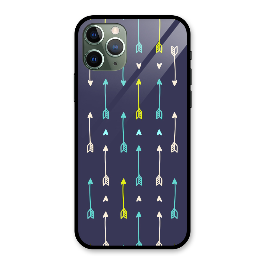 Boho Arrow Pattern Glass Back Case for iPhone 11 Pro