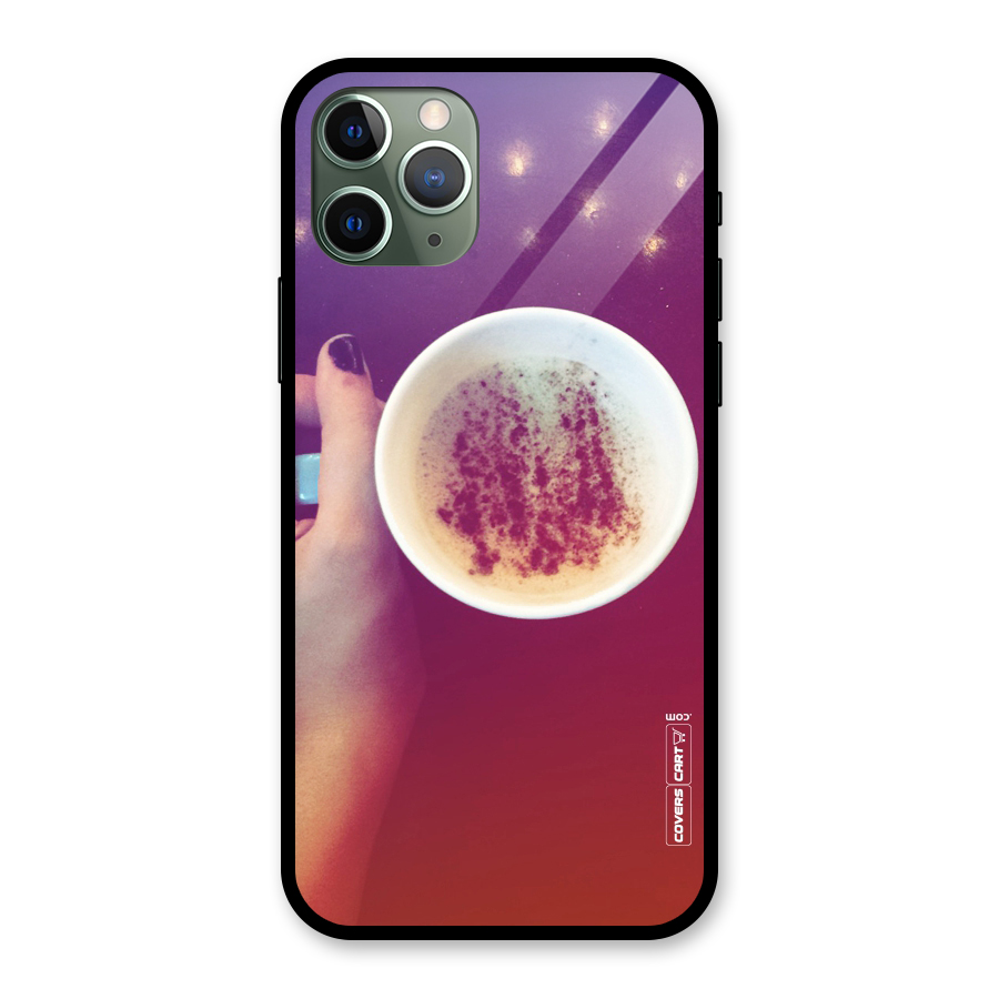 Bokeh Coffee Mug Glass Back Case for iPhone 11 Pro