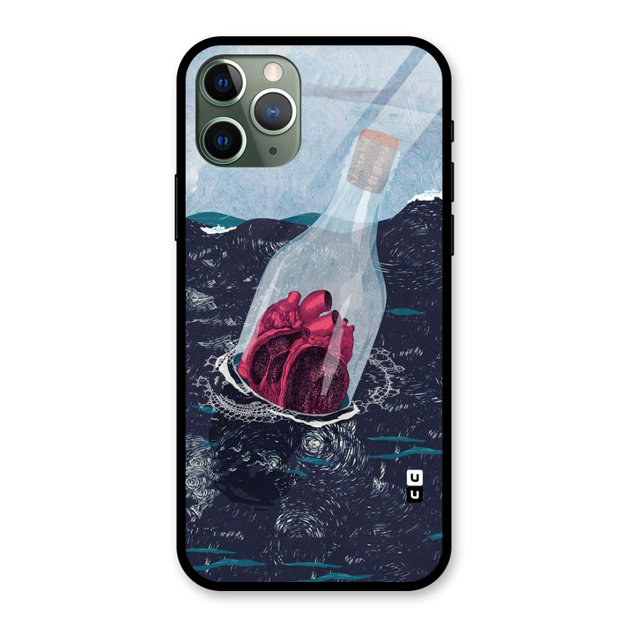 Bottle Heart Glass Back Case for iPhone 11 Pro