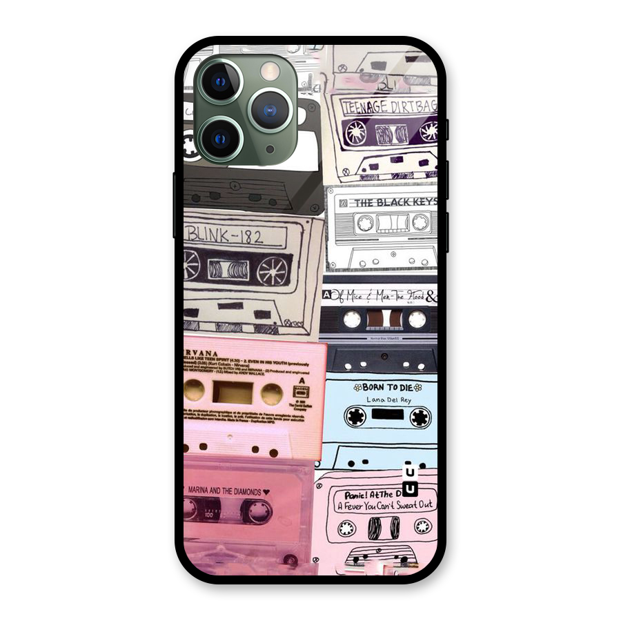Casette Rolling Glass Back Case for iPhone 11 Pro