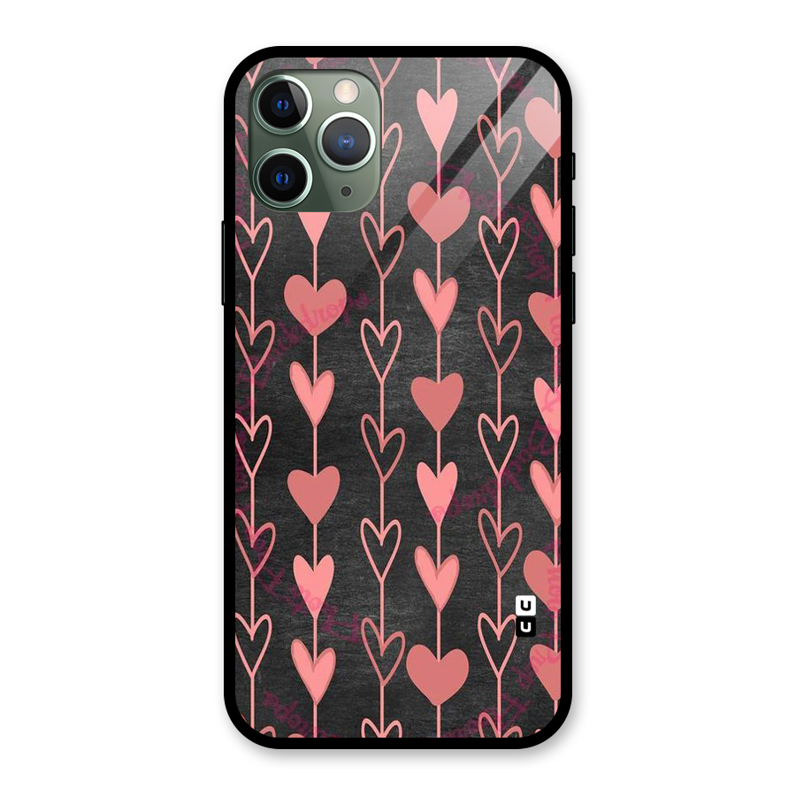 Chain Of Hearts Glass Back Case for iPhone 11 Pro
