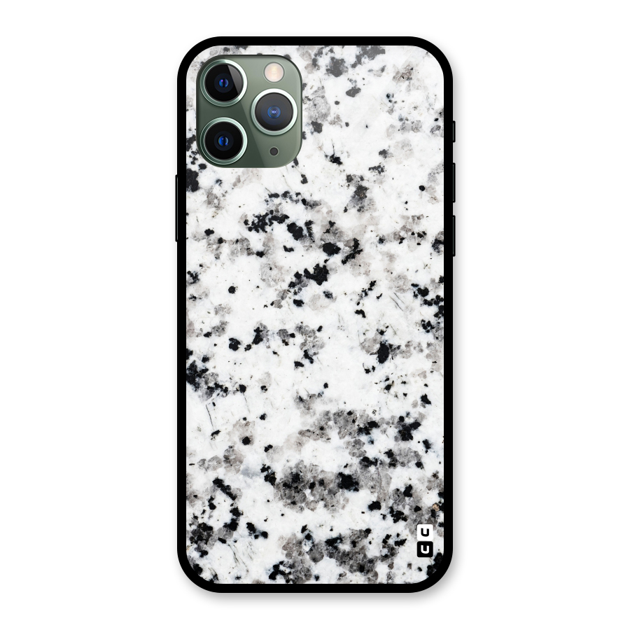 Charcoal Spots Marble Glass Back Case for iPhone 11 Pro