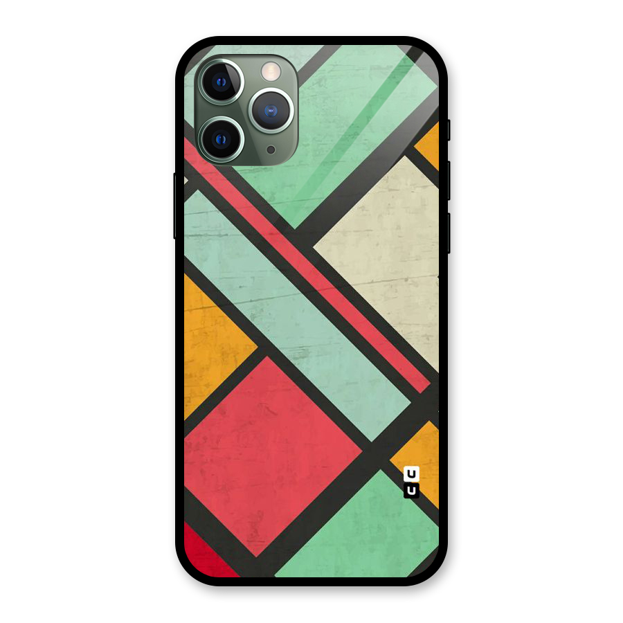 Check Colors Glass Back Case for iPhone 11 Pro