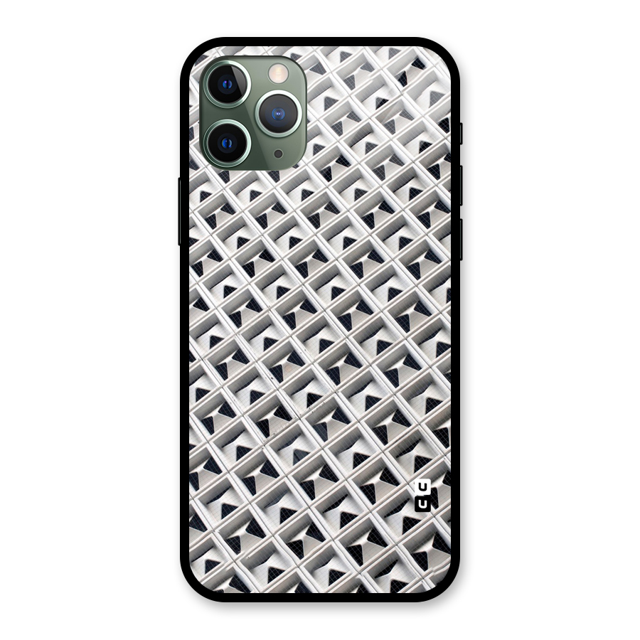 Check White Design Glass Back Case for iPhone 11 Pro