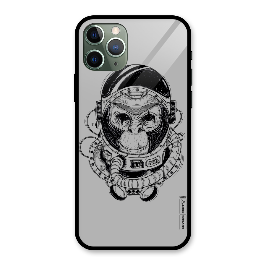 Chimpanzee Astronaut Glass Back Case for iPhone 11 Pro