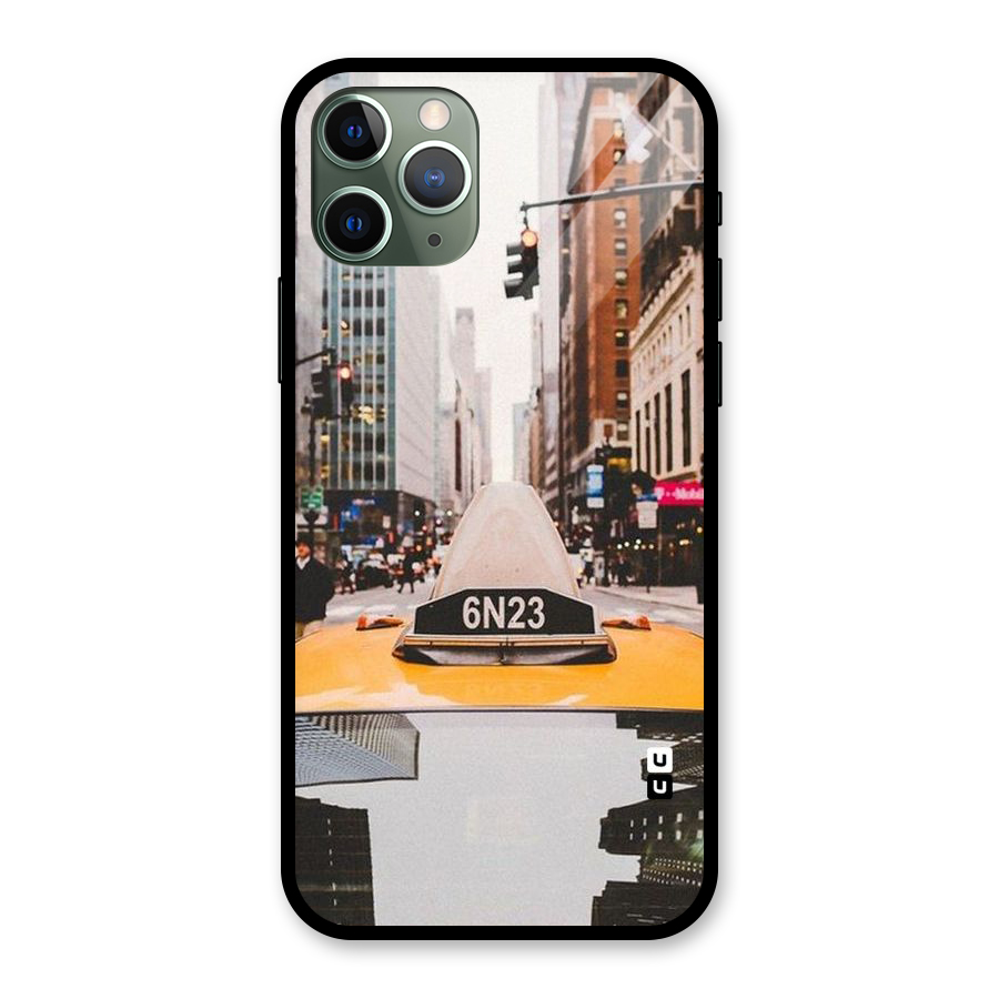 City Taxi Glass Back Case for iPhone 11 Pro