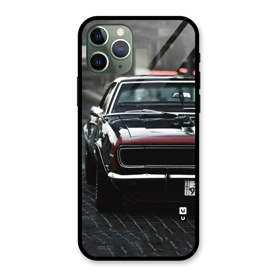 Class Vintage Car Glass Back Case for iPhone 11 Pro