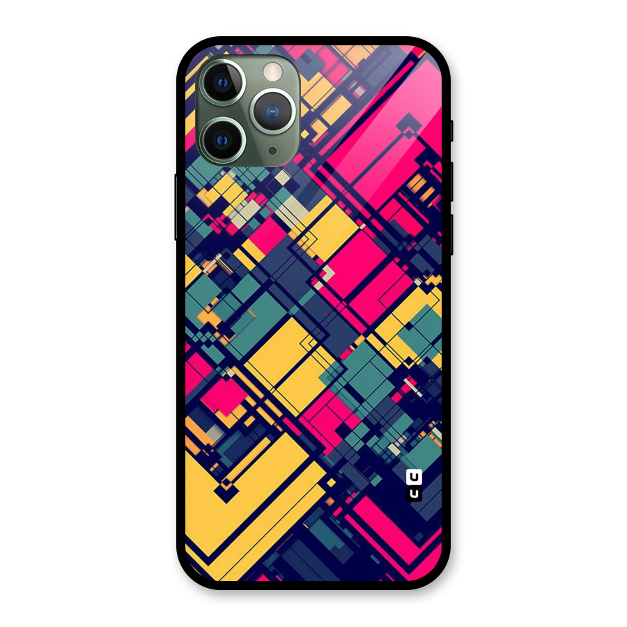 Classic Abstract Coloured Glass Back Case for iPhone 11 Pro