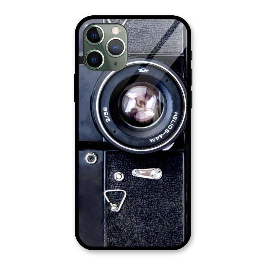 Classic Camera Glass Back Case for iPhone 11 Pro