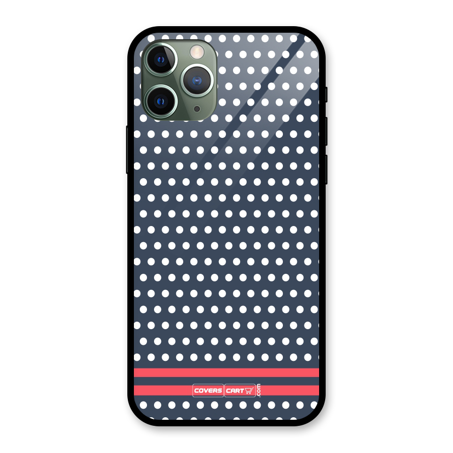Classic Polka Dots Glass Back Case for iPhone 11 Pro