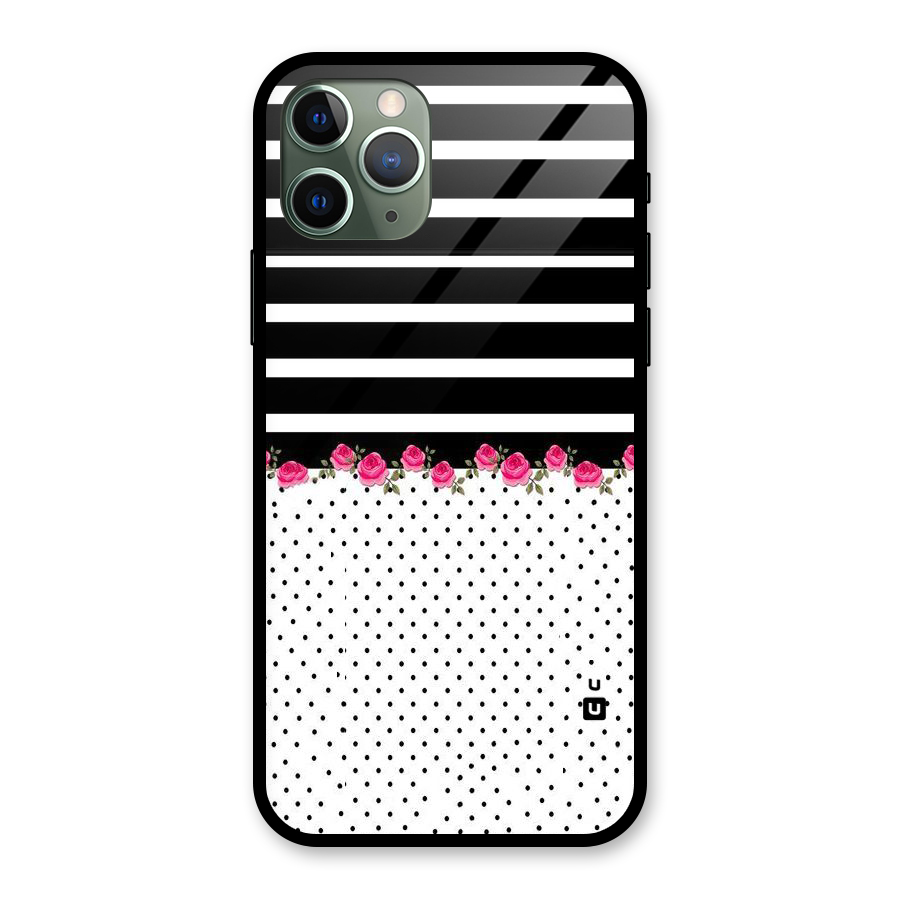 Classic Polka Stripes Glass Back Case for iPhone 11 Pro