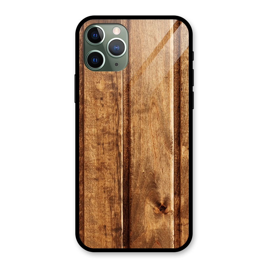 Classic Wood Print Glass Back Case for iPhone 11 Pro