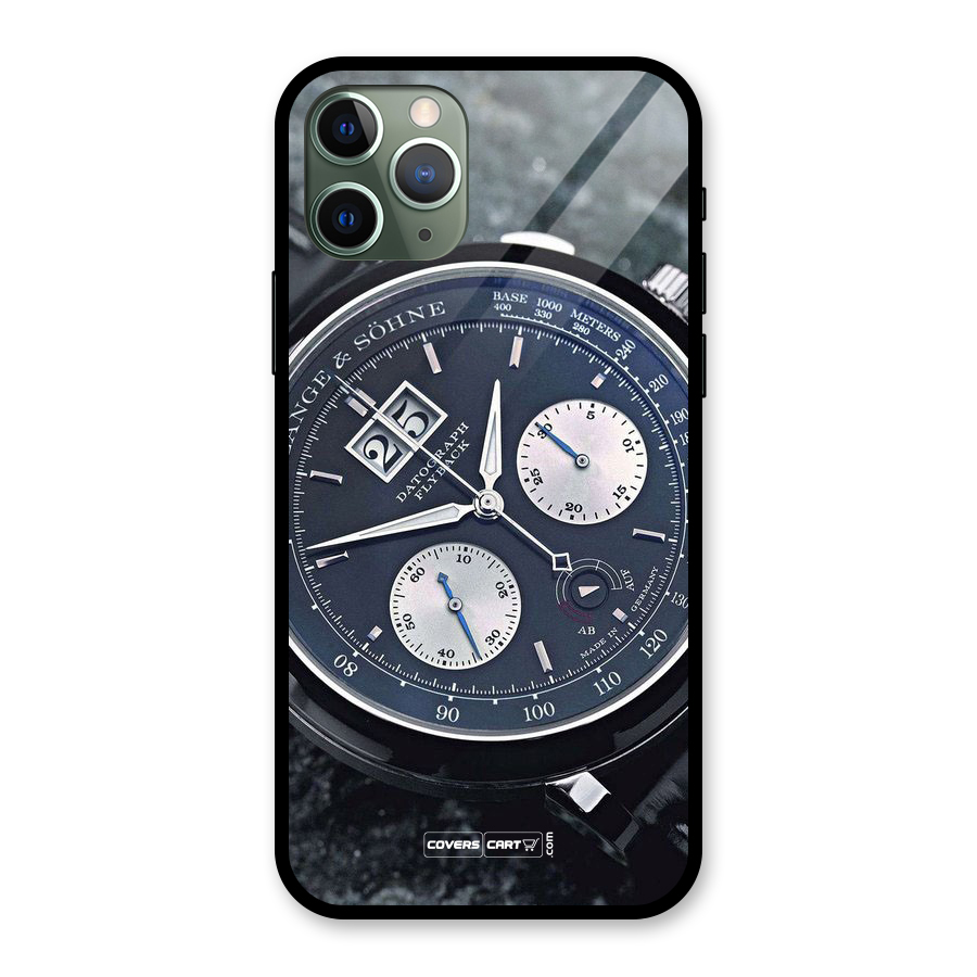 Classic Wrist Watch Glass Back Case for iPhone 11 Pro