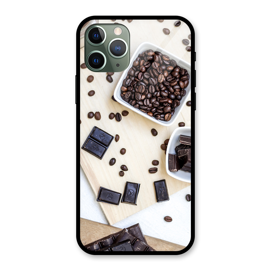 Coffee Beans and Chocolate Glass Back Case for iPhone 11 Pro