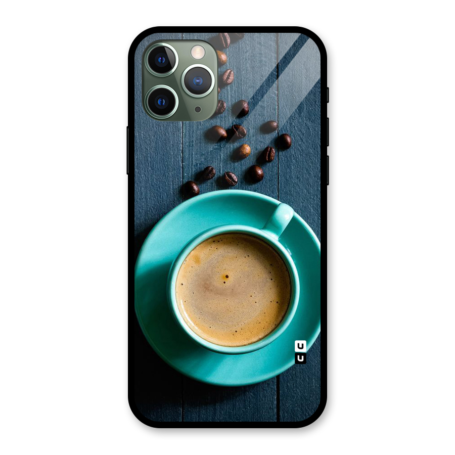 Coffee Beans and Cup Glass Back Case for iPhone 11 Pro
