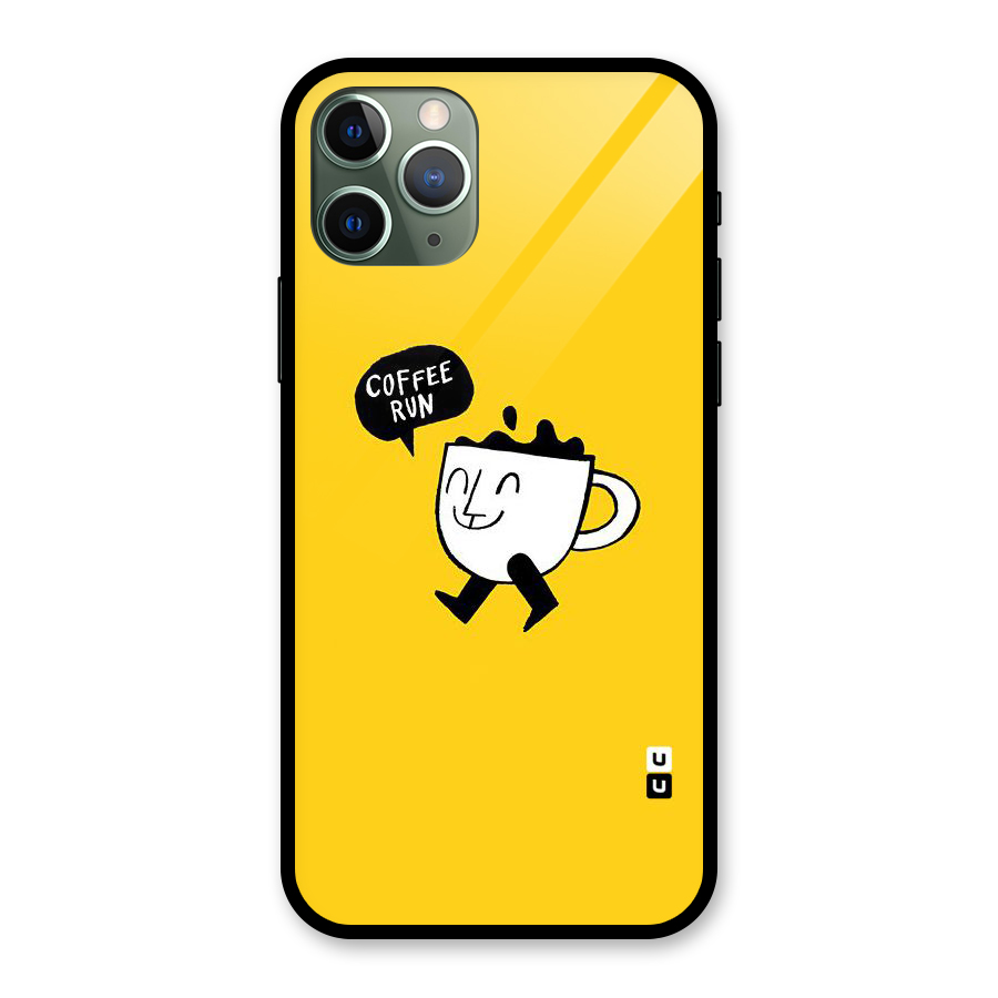 Coffee Run Glass Back Case for iPhone 11 Pro